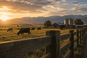 Agricultural livestock grazing on open farmland, representing physical infrastructure modernized to AWS cloud